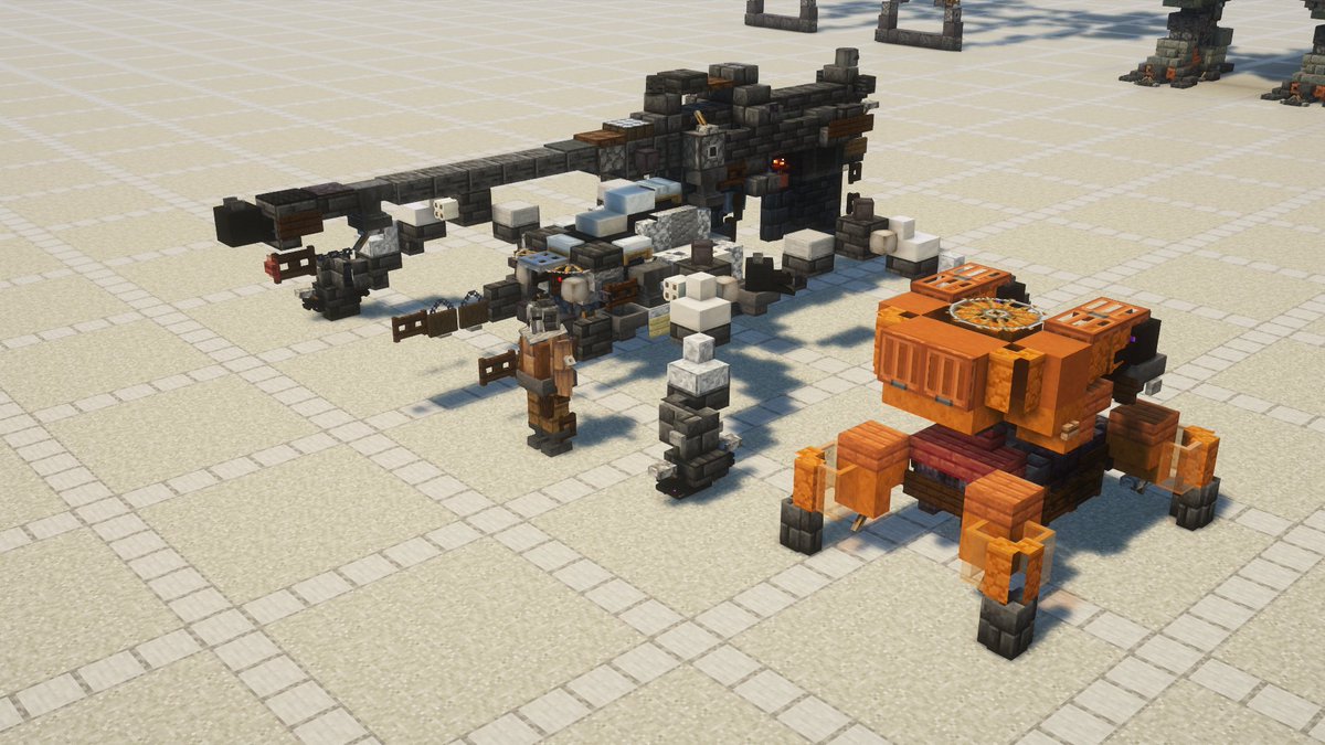SupernovaSnv's tweet photo. 来自《86-エイティシックス-》的多足机甲
作者：牢夏
比例：2：1
#Minecraft #Minecraftbuilds #minecraft建築コミュ #Minecraft軍事部 #マイクラ軍事部 https://t.co/Ib7T9AX4VR