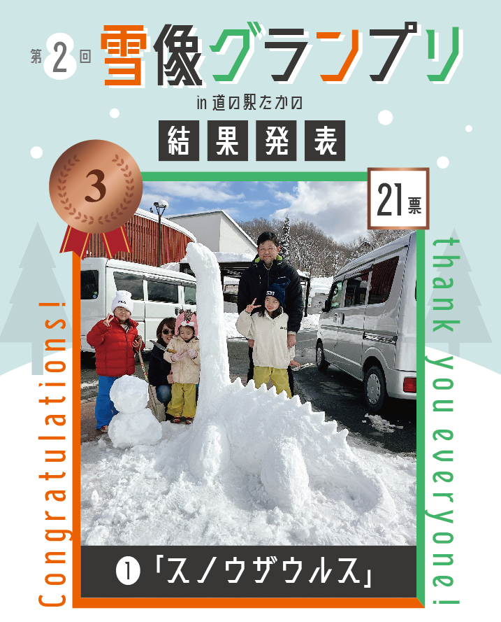 『第２回雪像グランプリ』いよいよ結果発表！
↓ 詳細はInstagramをチェック♪ ↓
instagram.com/p/DGU9NAiSfcZ/…
#広島 #庄原 #shobara #高野町 #道の駅 #道の駅たかの #雪像 #グランプリ