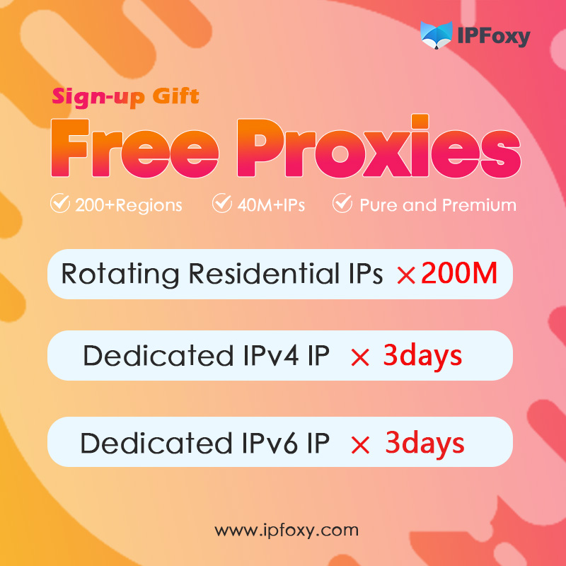 IPFoxyProxies's tweet image. 💥Attention
#IPFoxy brings you UNLIMITED ACCESS with SUPER-PREMIUM PROXIES! All for FREEEE!
🎉 Guess what? Just sign up IPFoxy, you&apos;ll get FREE PROXY🎁 
👉Click ipfoxy.com to Get it Now！
#FreeProxy #Web3 #Giveaway #tiktok #MultiAccountSafety #cybersecurity