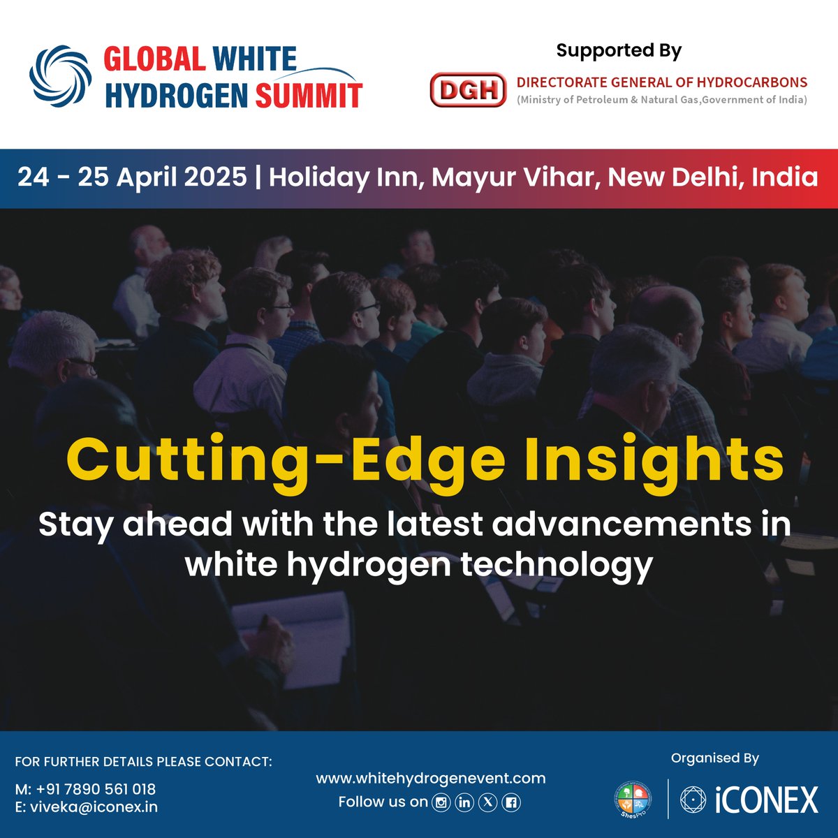 gwhsummit's tweet photo. 𝗪𝗵𝘆 𝗔𝘁𝘁𝗲𝗻𝗱 𝘁𝗵𝗲 𝗚𝗹𝗼𝗯𝗮𝗹 𝗪𝗵𝗶𝘁𝗲 𝗛𝘆𝗱𝗿𝗼𝗴𝗲𝗻 𝗦𝘂𝗺𝗺𝗶𝘁?

The Global White Hydrogen Summit is where industry experts, investors, and pioneers come together to drive the #HydrogenRevolution!

🌍 Network with industry leaders, investors &amp; researchers https://t.co/dOwVDidqNa