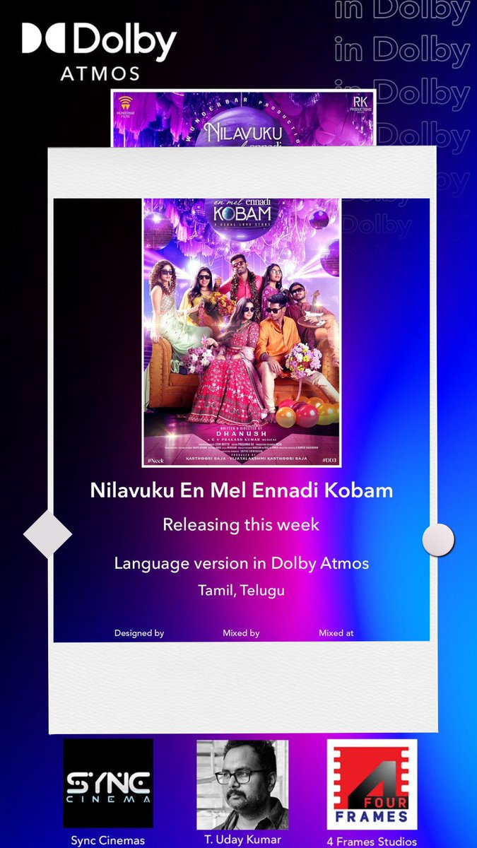 NEW CINEMA, Cuddalore. (@_newcinema) on Twitter photo #Neek mixing by versatile, <a href="/Udaykumar_Mix/">T Uday Kumar</a> 🌀
Hearing Grt Reports !!
#Watch in #Dolby
Newcinema.co.in #Neek mixing by versatile, <a href="/Udaykumar_Mix/">T Uday Kumar</a> 🌀
Hearing Grt Reports !!
#Watch in #Dolby
Newcinema.co.in
