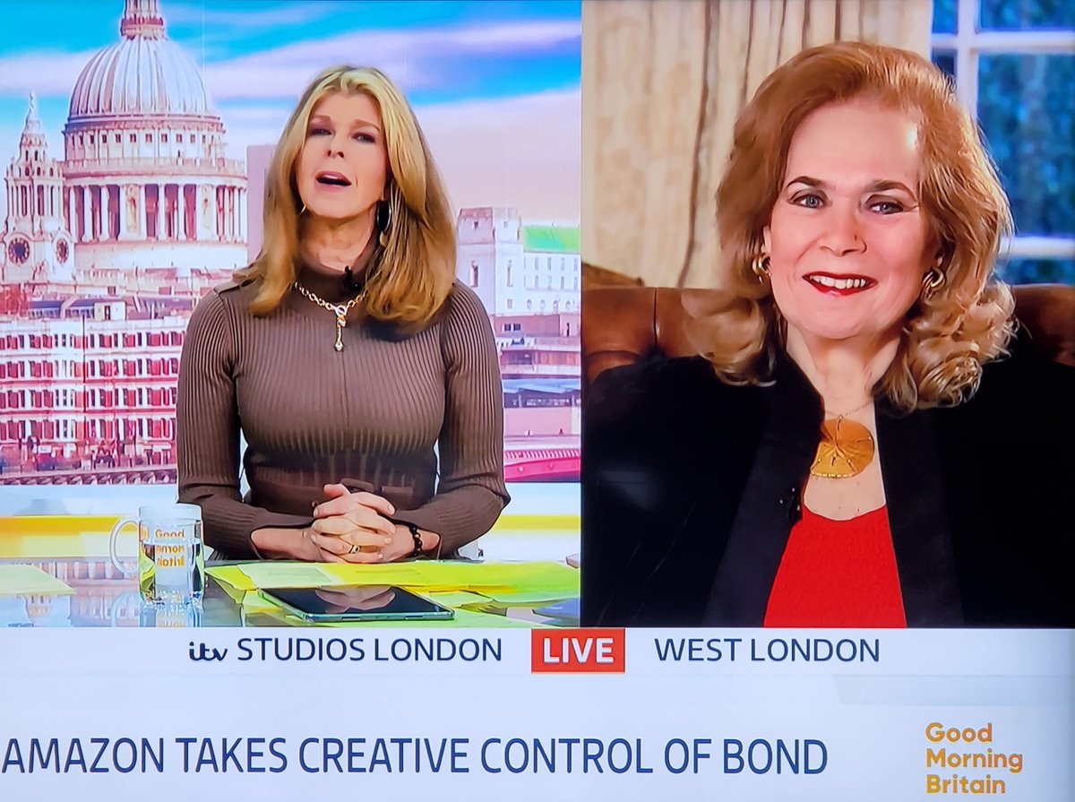 Valerie Leon (@thevalerieleon) on Twitter photo Being interviewed live on Good Morning Britain just now about the sale of #Bond to #Amazon.
Perhaps as a former Bond girl I am biased, but I truly feel the glory days of the series are at an end. How lucky I was to work opposite the two truly iconic 007 stars, Sean & Roger!
<a href="/GMB/">Good Morning Britain</a> Being interviewed live on Good Morning Britain just now about the sale of #Bond to #Amazon.
Perhaps as a former Bond girl I am biased, but I truly feel the glory days of the series are at an end. How lucky I was to work opposite the two truly iconic 007 stars, Sean & Roger!
<a href="/GMB/">Good Morning Britain</a>