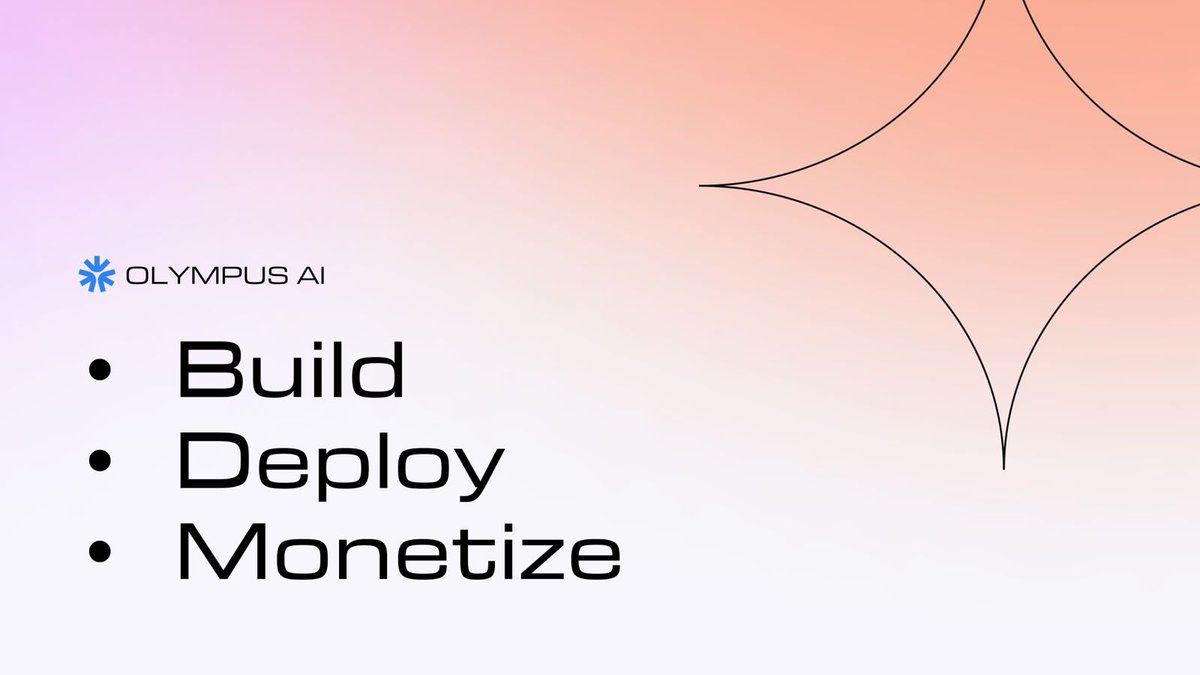 Olympus_AI_'s tweet image. Olympus AI is a groundbreaking platform that democratizes AI agent development, making it accessible and profitable for everyone. 
Our comprehensive framework empowers creators to #build, #deploy, and #monetize AI agents effortlessly. 
Join us on this journey to revolutionize the…