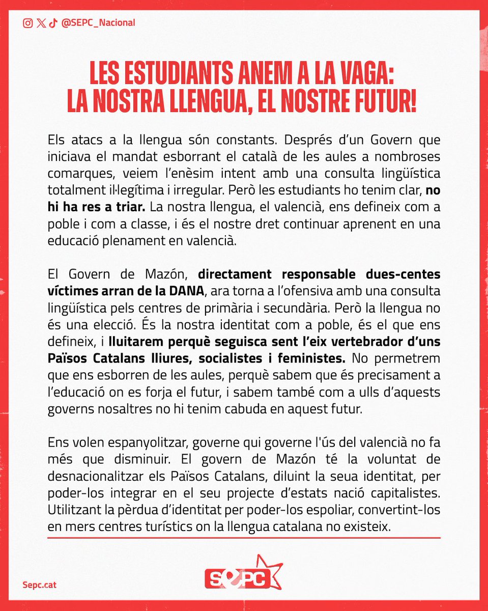 SEPC_nacional's tweet image. Llegeix el comunicat de vaga!👇🏽