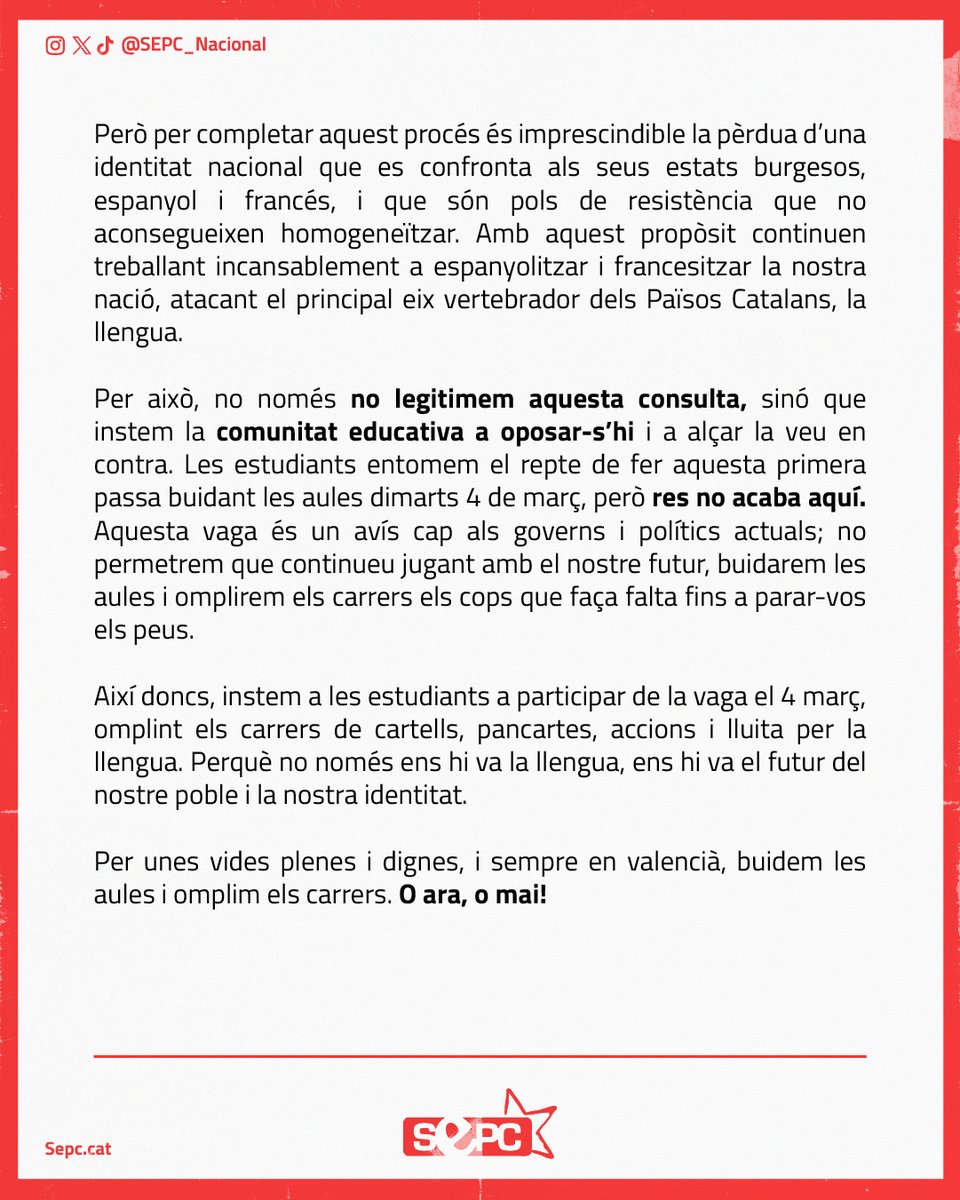 SEPC_nacional's tweet image. Llegeix el comunicat de vaga!👇🏽