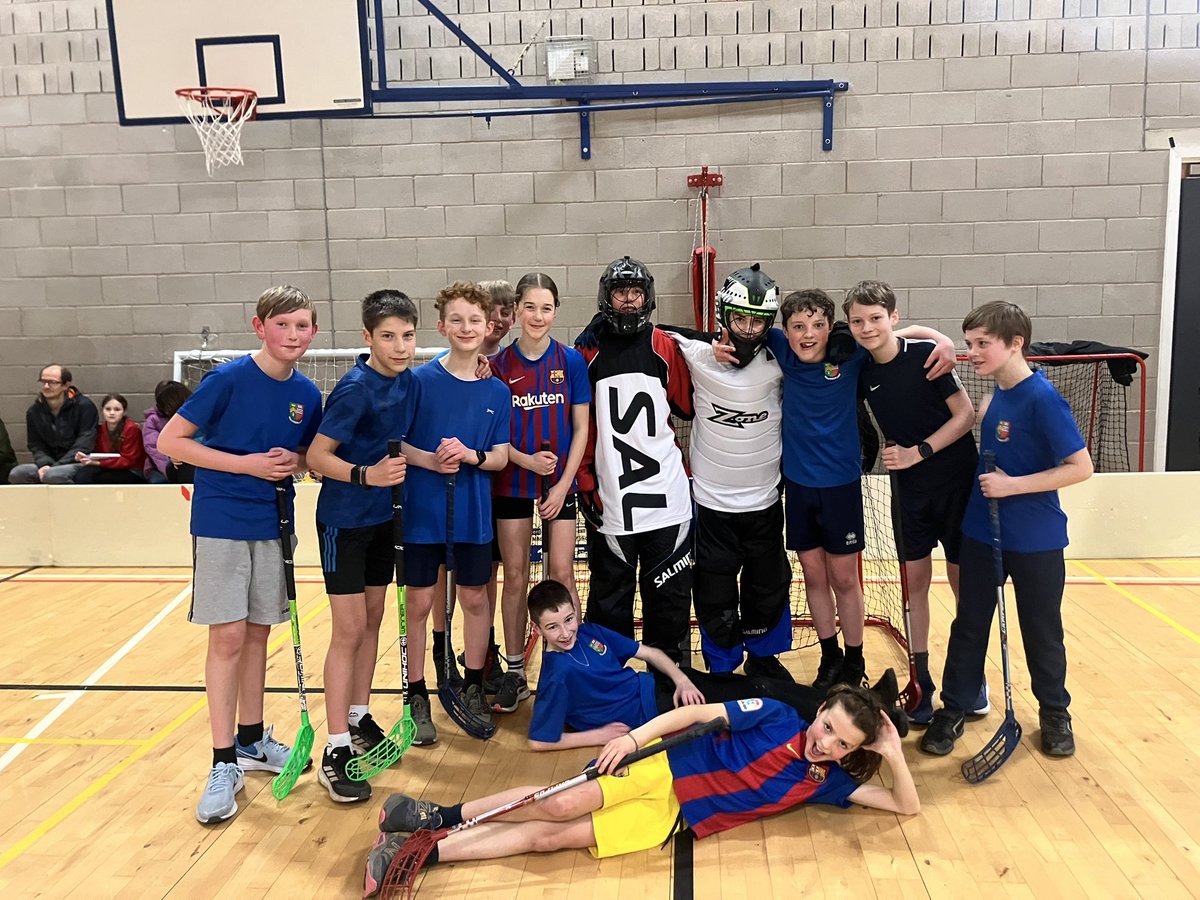 coachmysport's tweet photo. Our @DunblaneHSSport S1 team played their  first ever game of floorball against @ppanthersfc 
Great game, great atmosphere and a big thank you to @ppanthersfc for travelling down,
S1 team have made awesome progress in the last 6 months.
@Fifefloorball @scotsfloorball https://t.co/8psaDzLiel