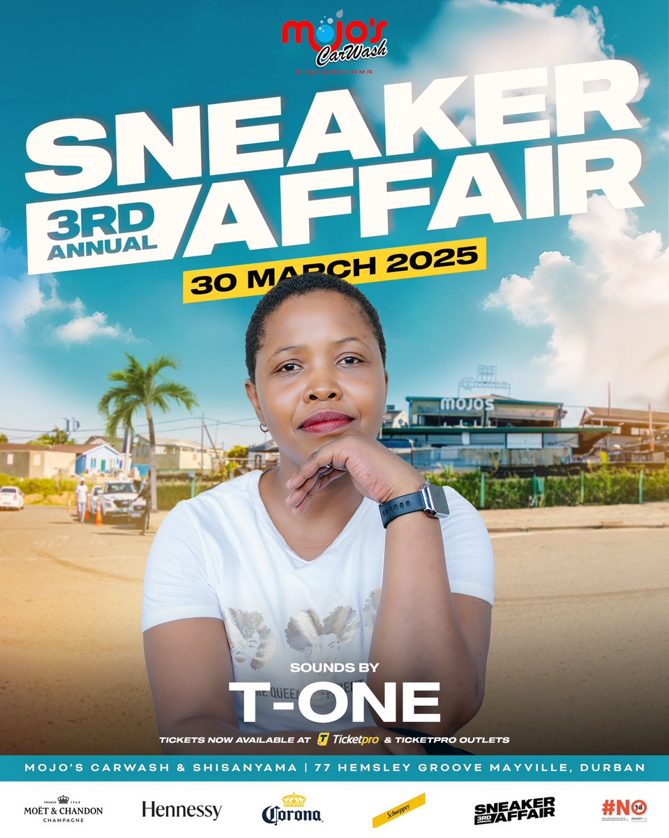 Sneaker heads 😍📢‼️

Stay on the watch for our epic line up 😎, if I were you I’d get those tickets as soon as today @ ticket pro or even make a  reservation on : 081 065 3464/072 268 1540

Let’s make life living moments 🥂

#SneakerAffair25
#MojosSneakerAffair