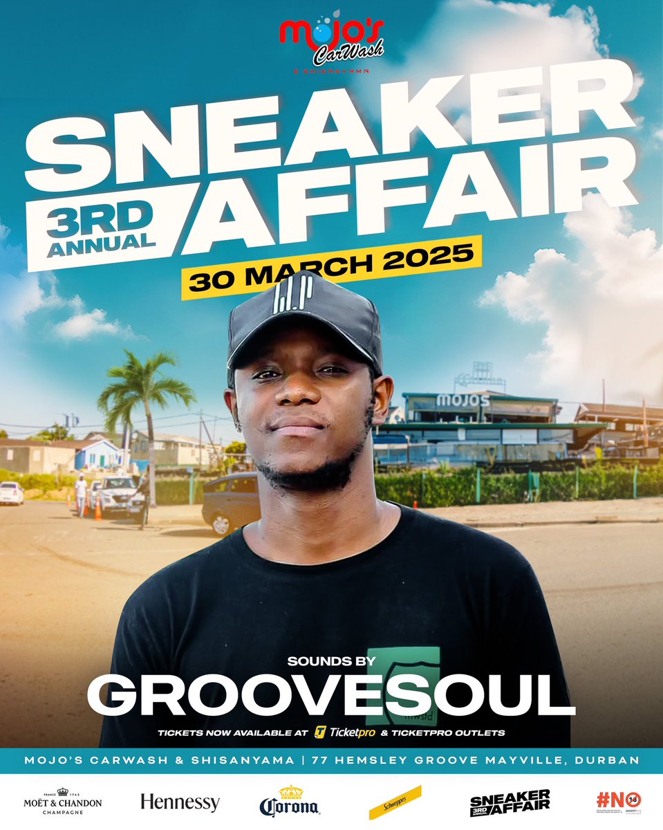 Sneaker heads 😍📢‼️

Stay on the watch for our epic line up 😎, if I were you I’d get those tickets as soon as today @ ticket pro or even make a  reservation on : 081 065 3464/072 268 1540

Let’s make life living moments 🥂

#SneakerAffair25
#MojosSneakerAffair
