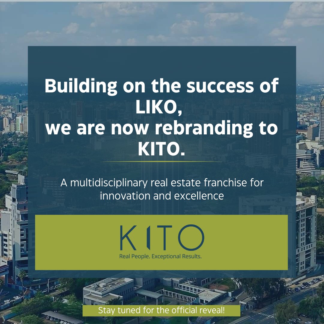 Kitorealestate's tweet photo. Say hello to KITO....
your trusted real estate partner. We’re evolving to offer you more,
More expertise, more insights, and more value. 
Stay with us!  
#NewEra
#kito 
#NewBeginnings https://t.co/UZhNMI3lQv