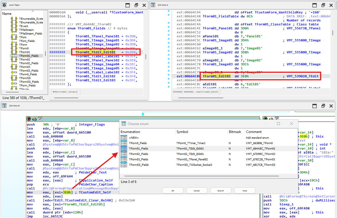 ESETresearch's tweet image. #ESETresearch has released DelphiHelper, a plugin for #IDAPro that aids in analyzing Delphi binaries. Check it out on ESET’s GitHub: github.com/eset/DelphiHel…. Proud to be recognized among the notable submissions of the 2024 @HexRaysSA Plugin Contest: hex-rays.com/blog/2024-plug…