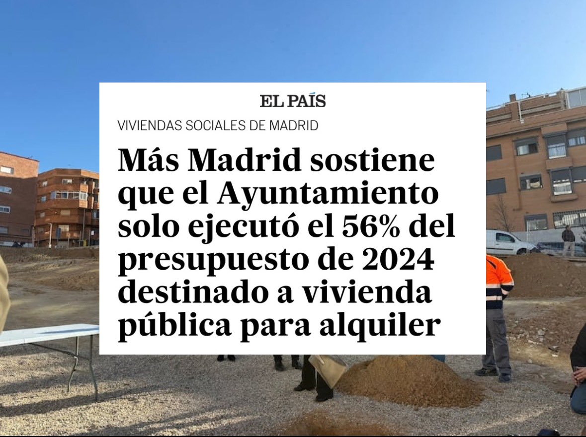 Rita_Maestre's tweet photo. En el momento más difícil para la vivienda en Madrid, Almeida deja sin gastar casi uno de cada dos euros previstos para promover alquileres baratos. Para 2025 solo dedica el 1,3% del presupuesto.

La nada como política de vivienda.

📲https://t.co/9fJpI2dq1u https://t.co/amjRtlfAOw