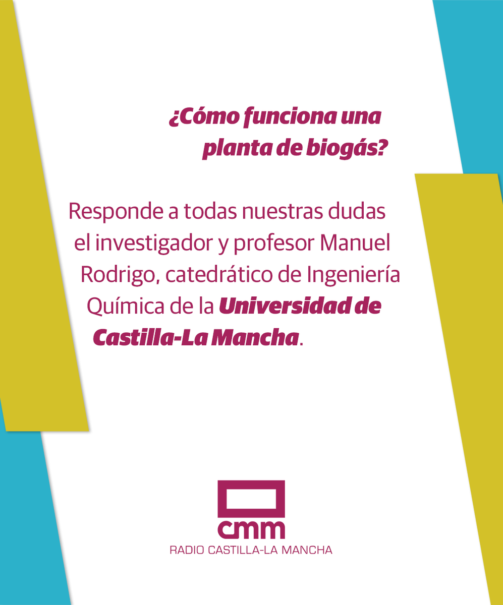 UCLMdivulga (@uclmdivulga) on Twitter photo ¿Qué es el biogás? ¿Y el biometano? ¿Cómo funciona una planta de biogás? El catedrático de <a href="/FCTQ_uclm/">Facultad CyT Químicas</a> <a href="/mandresrodrigor/">Manuel Rodrigo</a> responde todas estas preguntas en <a href="/InvestigaCMM/">InvestigaCMM</a>.
📻A las 07:30 horas en <a href="/RadioCLM_es/">Radio Castilla-La Mancha</a>, con <a href="/EscuderoRoman/">Román Escudero</a>. ¿Qué es el biogás? ¿Y el biometano? ¿Cómo funciona una planta de biogás? El catedrático de <a href="/FCTQ_uclm/">Facultad CyT Químicas</a> <a href="/mandresrodrigor/">Manuel Rodrigo</a> responde todas estas preguntas en <a href="/InvestigaCMM/">InvestigaCMM</a>.
📻A las 07:30 horas en <a href="/RadioCLM_es/">Radio Castilla-La Mancha</a>, con <a href="/EscuderoRoman/">Román Escudero</a>.