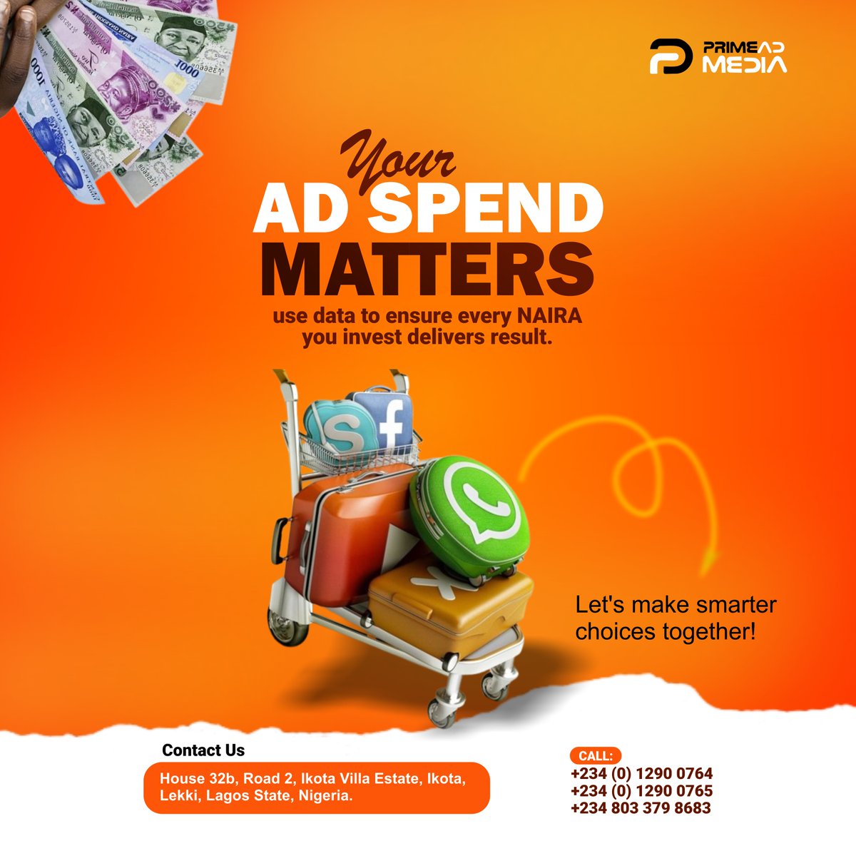 PrimeAd_Media's tweet photo. Stop wasting money on ads format that don’t work! At Prime Ad Media, we use data to make every fees count smarter choices, better results.  

Let’s grow your business the right way!   

#SmartAdSpend #MarketingThatWorks #PrimeAdMedia #BetterResults https://t.co/IvD7Qhvwon