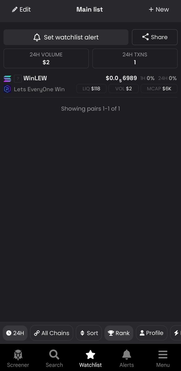 jim_xyo's tweet image. Want an easier way to track $WinLew!?
Get Dex Screener app dexscreener.com
#WinLew #Crypto