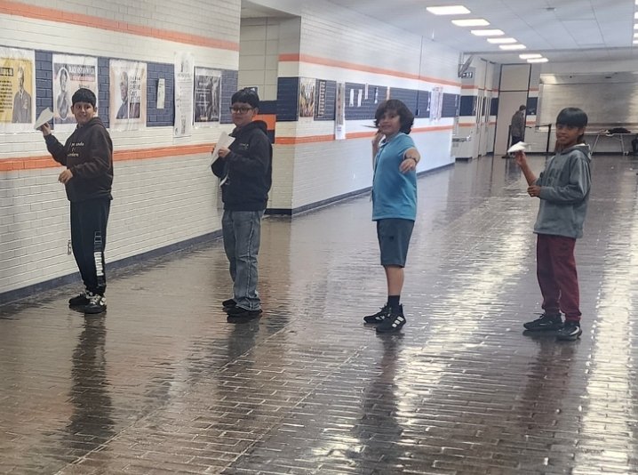 MsTeacherWorld's tweet image. Today&apos;s lesson really took off! ✈️ My students simulated different economic systems using paper airplanes and had a blast making connections. Learning economics has never been so fly! #EngagedLearning #EconomicsInAction @HumbleISD_SMS @HumbleISD @humble_SocSt