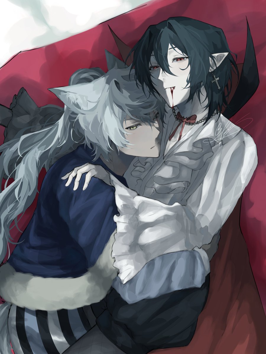 day 6 [late] | vampire + werewolf
— like a dog
#Fyolai #BSD #Fyl25ShipWeek