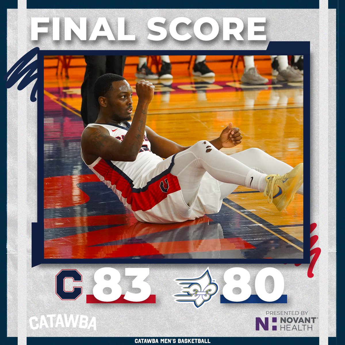 Catawba College Athletics (@catawbaindians) on Twitter photo Put one in the win column for <a href="/CatawbaMBB/">Catawba Basketball</a>!
Kris Robinson led the way with 24 points in the nail-biting win over Limestone!
#EarnIt Put one in the win column for <a href="/CatawbaMBB/">Catawba Basketball</a>!
Kris Robinson led the way with 24 points in the nail-biting win over Limestone!
#EarnIt