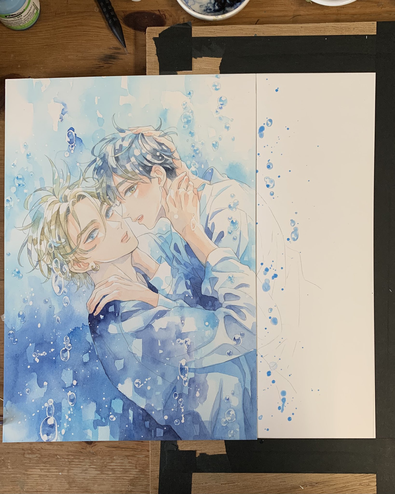 ネロ様 絵画 アクリル画 アートパネル 抽象画 スタイリッシュ