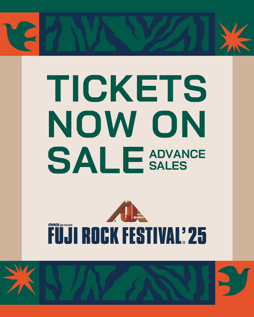 ┋┋ TICKET ┋┋ チケット全券種 先行販売開始🌋!! #フジロック の