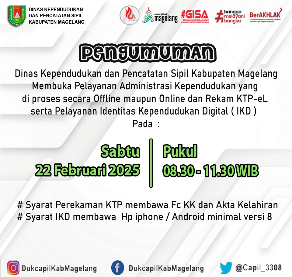 Disdukcapil Kab Magelang (@capil_3308) on Twitter photo 