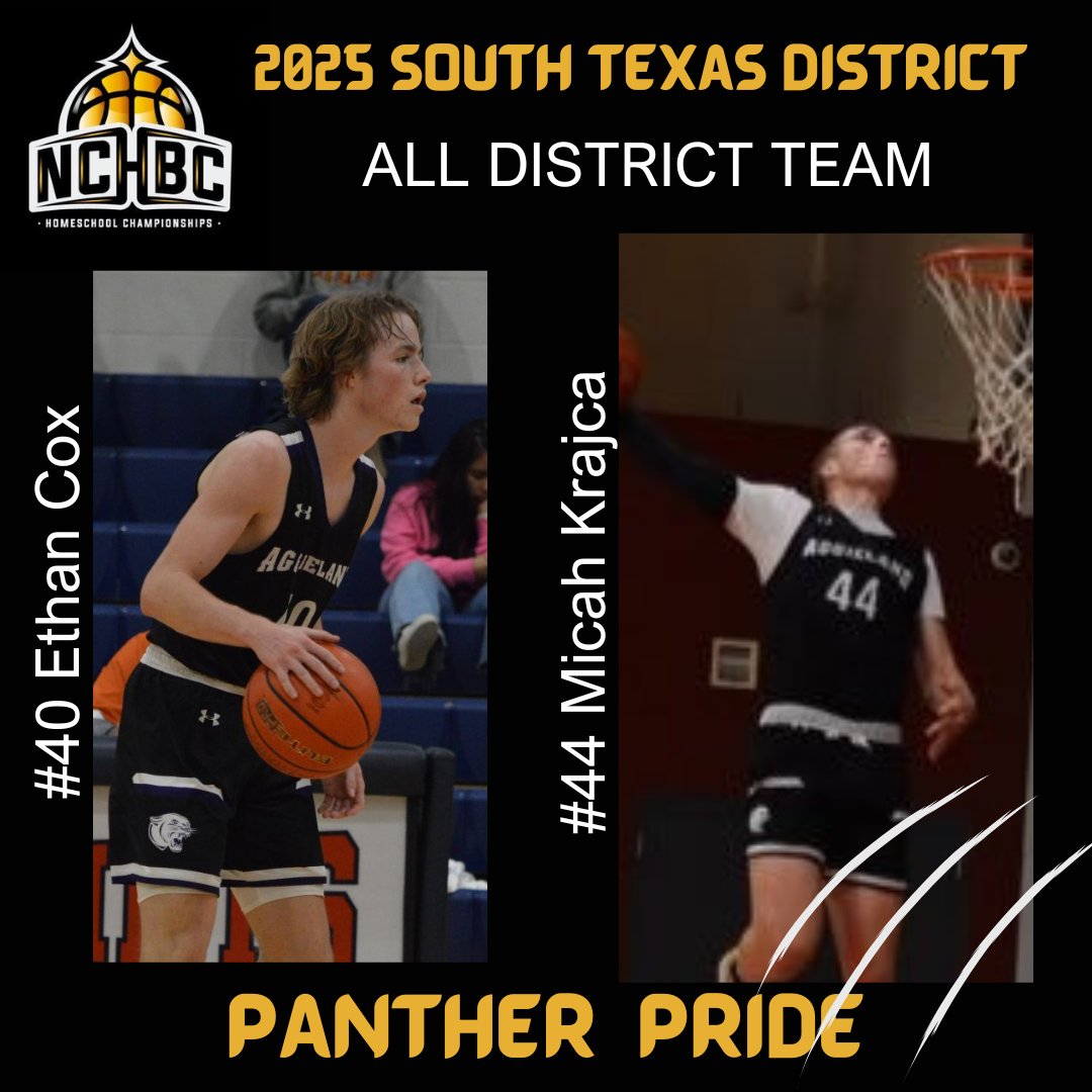 Congratulations to 6'1" PG <a href="/EthanCox_40/">Ethan Cox</a> &amp; 6'8" big man @MicahKrajca for making the South Texas All District Team! We see you!!!
