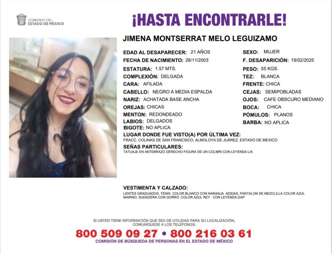 AnaLiliaHerrera's tweet photo. AYUDA a difundir para localizarla, su familia la busca, por favor. 🙏🏼

¡Hasta encontrarle! https://t.co/cc40ZjtawI