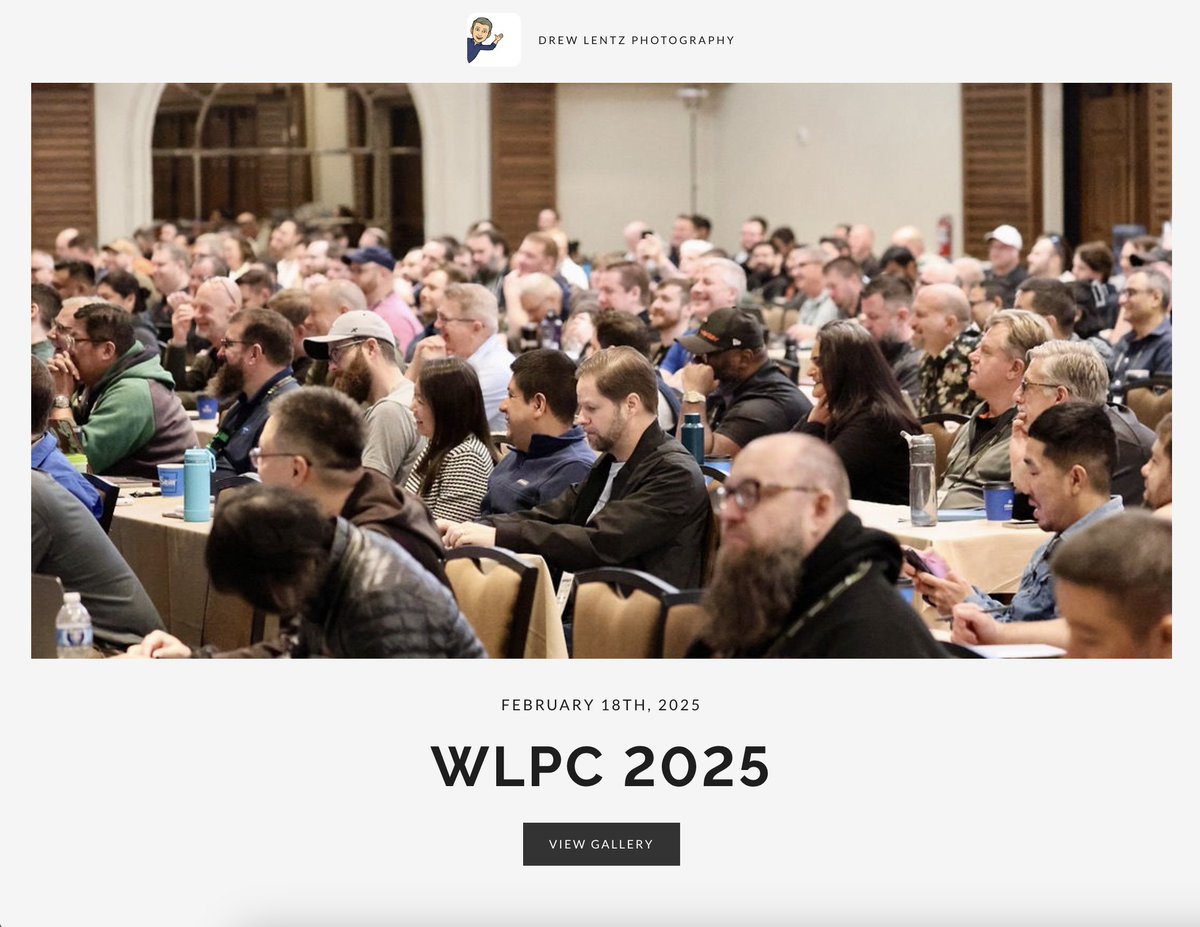 I had a fantastic time shooting photos at #WLPC 2025 in Phoenix. A bunch of folks asked where they could see the photos, so here's a link:
drewlentz.pixieset.com/wlpc2025  

 If you want me to cover your event, DM me!