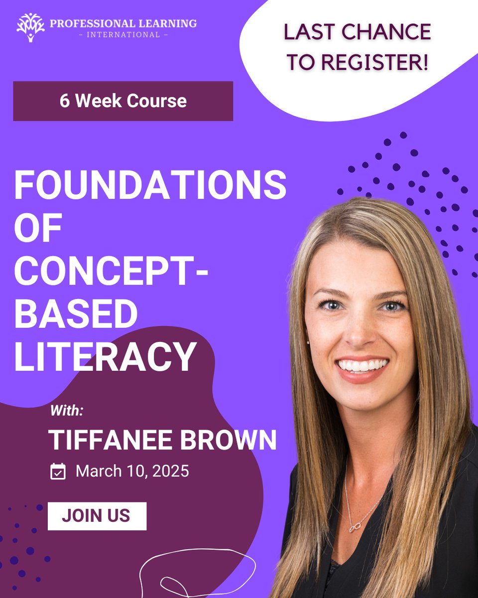 Rachel French (@prolearnint) on Twitter photo ๐จ LAST CHANCE TO REGISTER! ๐จ
Transform how you teach literacy & language with our 6-week online course! Get expert coaching from <a href="/BrownTiffanee/">Tiffanee Brown</a>, a clear framework & practical strategies.
๐ Register now: bit.ly/437jABQ ๐จ LAST CHANCE TO REGISTER! ๐จ
Transform how you teach literacy & language with our 6-week online course! Get expert coaching from <a href="/BrownTiffanee/">Tiffanee Brown</a>, a clear framework & practical strategies.
๐ Register now: bit.ly/437jABQ