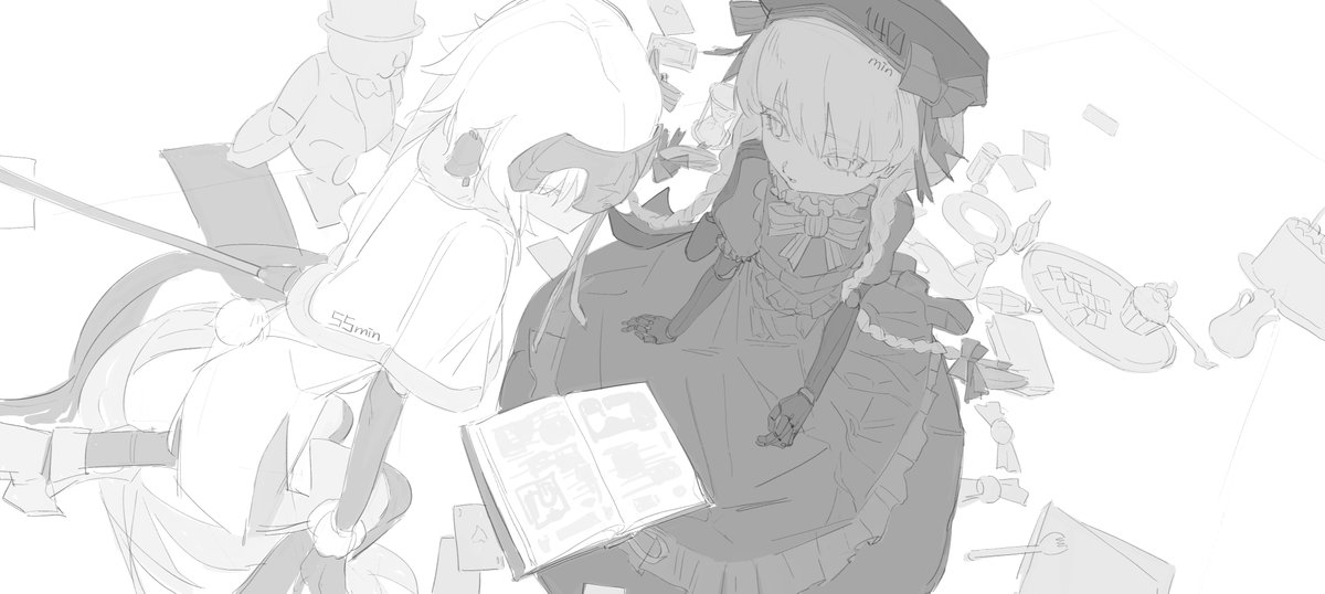Mayoi8943's tweet image. Day 7
feat.Nursery Rhyme, Jeanne d'Arc Alter Santa Lily
30 days #FGO sketch challenge