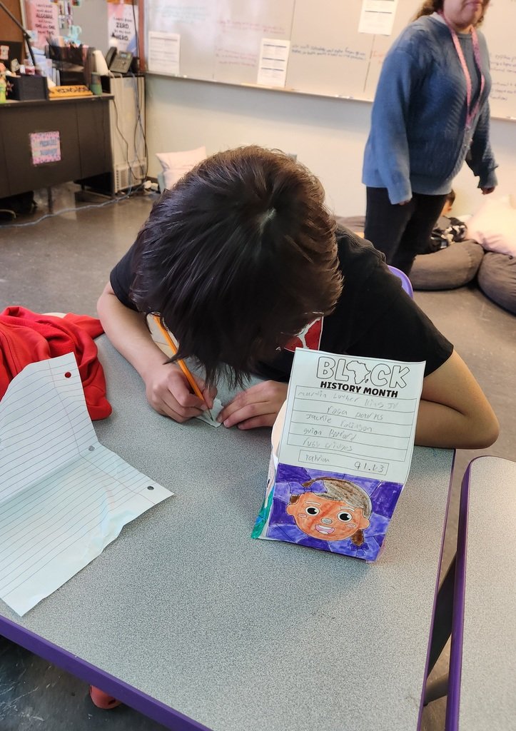 Ms. H and our kids working on finding the Area of shapes and drawing key figures in honor of Black History Month.  Math ✓ Social Studies ✓ Learning Across the Curriculum ✓ I have the best teachers ✓✓ ✓  #MarfaStrong #We'reOnlyGettingStarted #SimplyTheBest ❤️