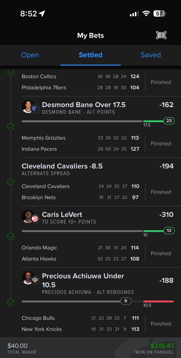 KadowsWrld_Bets's tweet photo. ✅ ✅ ✅ ✅ ✅ 5 Leg parlay first full slate back and the HEATER CONTINUES! FOLLOW & SUBSCRIBE JUST 10$ A MONTH DIsCOUNT GOING on NOW TAP IN HERE and you can hit PARLAYS EVERY DAY TOO ‼️ https://t.co/CqekLfnD2s.
#NBA #DifferentHere #BOSvsPHI #YesCers #MEMvsIND #CLEvsBKN #Letemknow #Makeitmagic #ORLvsATL #SeeRed #NewYorkForever #CHIvsNYK #SportsBettingX #GamblingX #ParlayPlay