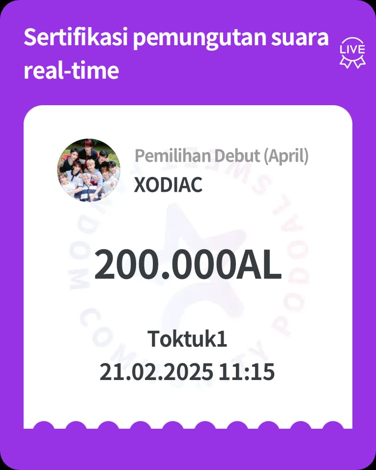 TokTukvotes's tweet image. Done for #XODIAC

Thank you everyone for participating in this giveaway 💖

(because the proof does not reach 100 then we only take the poll winner)

#TokTukvotes_proof