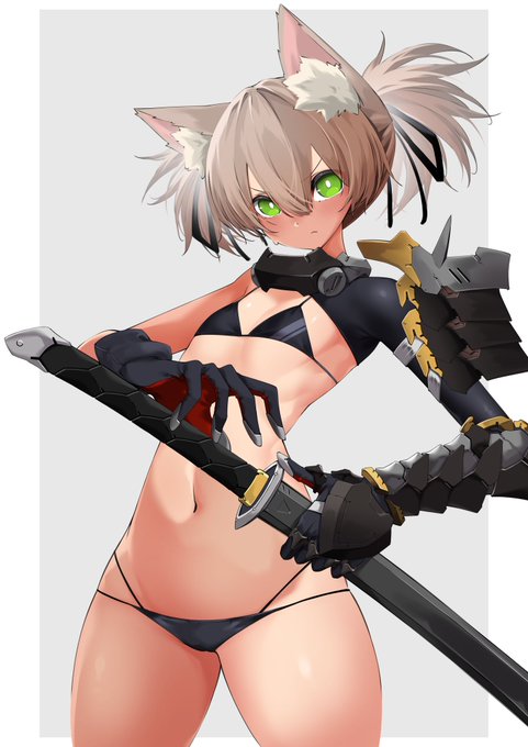 #見た人も無言でなにかケモ耳をあげる 