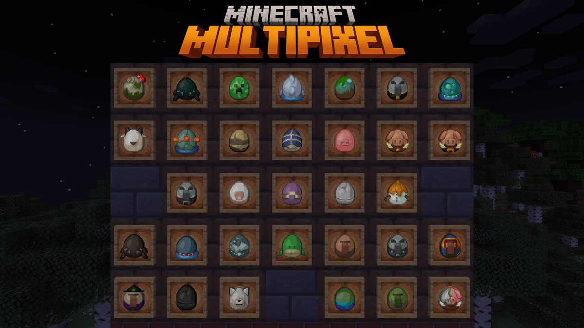 MultiPixelHD's tweet image. All of New Medium Size Spawn Eggs!