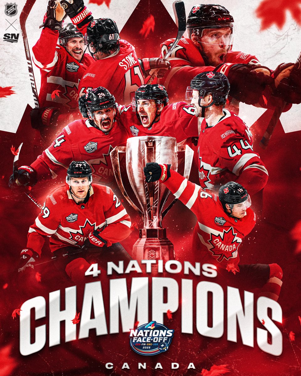 O CANADA 🇨🇦

CANADA DEFEATS THE USA TO WIN THE #4NATIONS FACE-OFF CHAMPIONSHIP 🏆