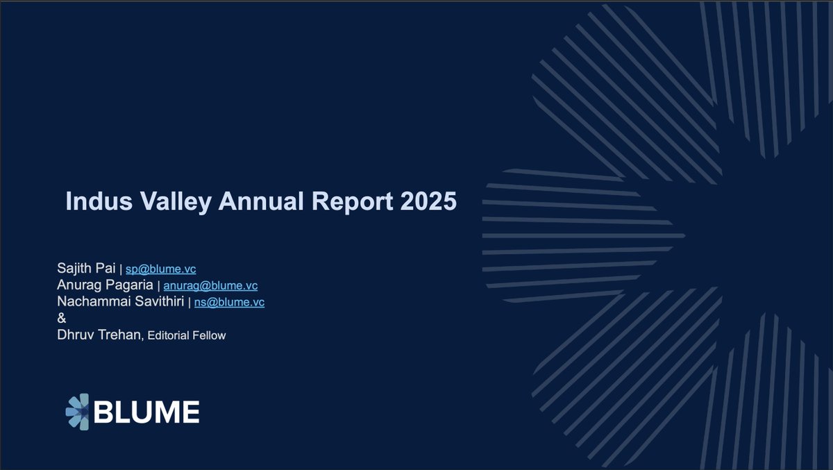 anurag_pagaria's tweet image. The Indus Valley Report 2025 - 4th edition is here!! 🎉
This report is our take on India and the Indian startup ecosystem, through different lenses to sensemake what we call as “Indus Valley” - a catch-all moniker for the Indian startup ecosystem.
Here are 14 lenses or frames…