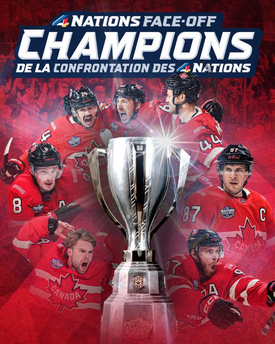 Your Official 4 Nations Face-Off CHAMPIONS!

Congratulations Canada! #4Nations