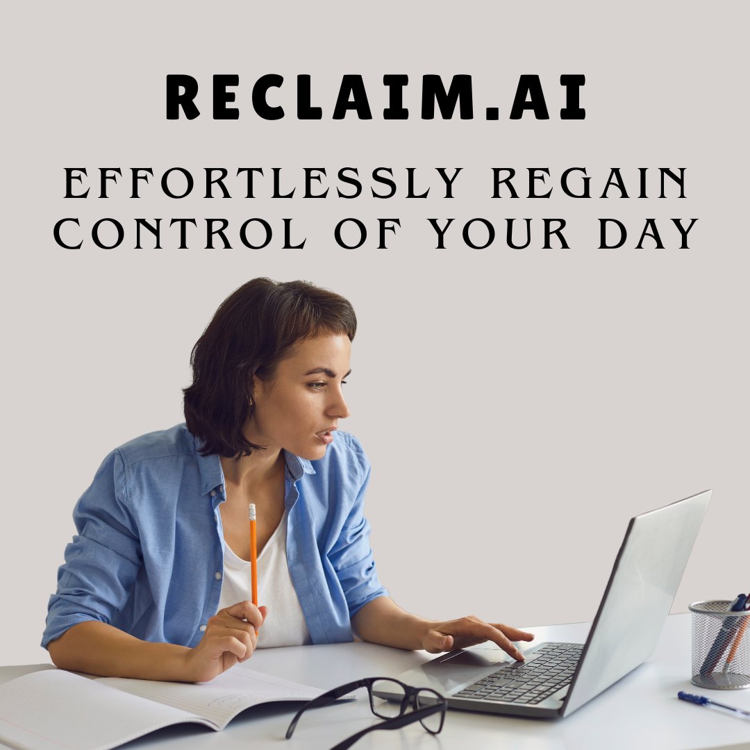 ArunTiwari_30's tweet image. Feeling overwhelmed and losing track of time? ⏰ 

Reclaim.ai is here to save the day! ✨

🤖 Learn more in my latest blog post! 🔗

aiwondersworld.com/reclaim-ai-reg…

#ReclaimAI #Productivity #TimeManagement #LifeHacks #AI #Efficiency #WorkLifeBalance #GetThingsDone