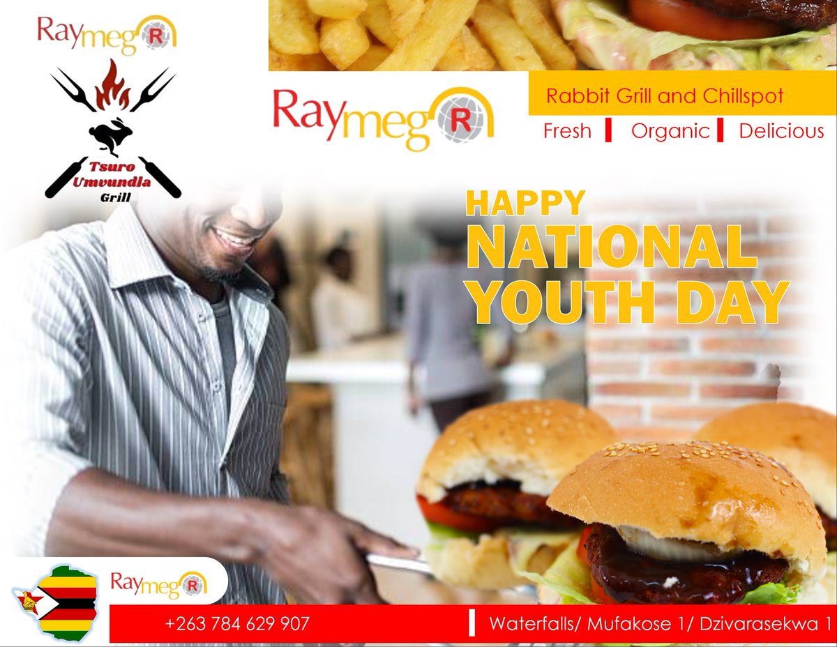 RaymegMeat's tweet photo. Happy National Youth Day
Empowered youth, empowered nation! Today and every day, let's celebrate the energy, creativity, and resilience of Zimbabwe's young people. Let's work together to build a brighter future for all.
#raymegrabbit #healthyeating #RayMeg https://t.co/oCOmDM63EU