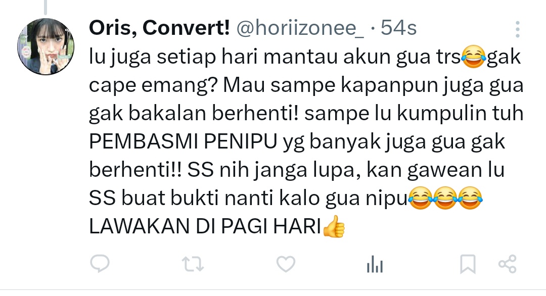 BASMIIPENIPU's tweet image. TOLONG BANTU REPORT 𝗽𝗲𝗻𝗶𝗽𝘂 SATU OWNER ‼️‼️‼️

@horiizonee_ // 

@youjimiiny // 

#zonauang
