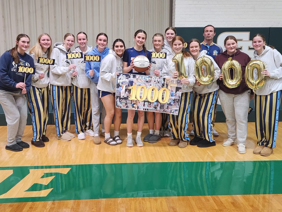 Congrats to Sophomore Kaitlyn Davis on eclipsing the 1,000 point mark. Quite an accomplishment!
