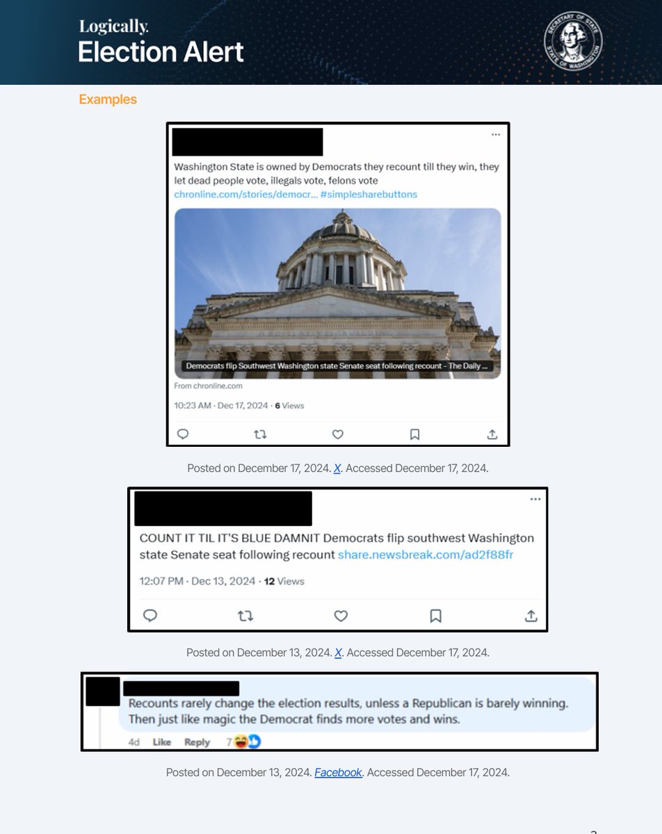 WhoCountsVotes's tweet photo. @enunn7 Congratulations!  This post was flagged by Logically AI as part of a narrative that could be a threat to elections in WA state. https://t.co/6pPYlcEPc6