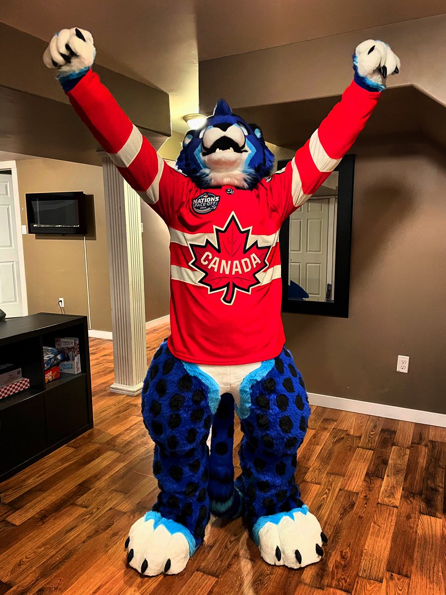 THEY DID IT! Proud to be Canadian! 😼🏆🇨🇦 #4Nations #FursuitFriday