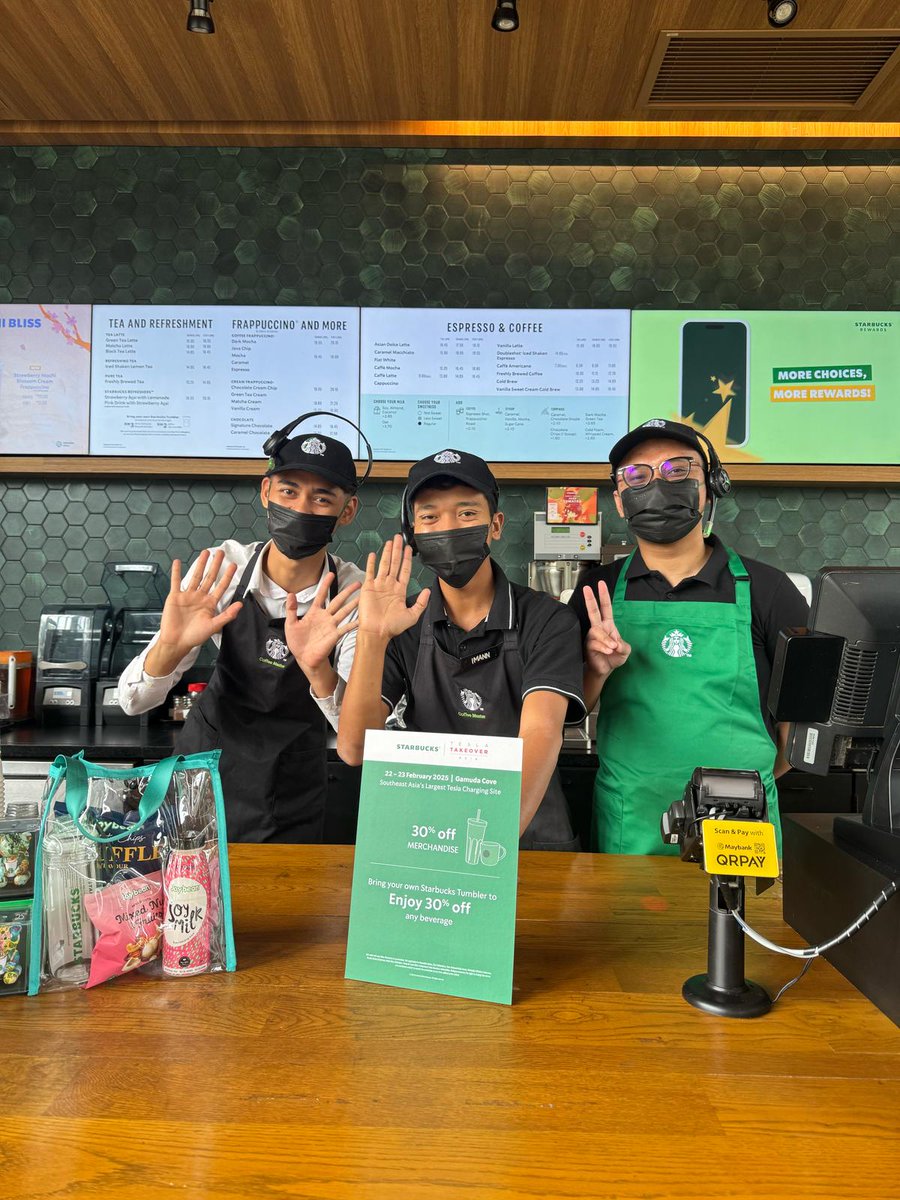 Tesla Takeover Asia (@teslatakeoverap) on Twitter photo We are proud to have Starbucks as our partner for Tesla Takeover Asia. There will be a ā special Starbucks drink truck at the event space to keep everyone refreshed.
And special discounts on merchandise or on any beverage when you bring your own Starbucks tumbler at the Gamuda We are proud to have Starbucks as our partner for Tesla Takeover Asia. There will be a ā special Starbucks drink truck at the event space to keep everyone refreshed.
And special discounts on merchandise or on any beverage when you bring your own Starbucks tumbler at the Gamuda