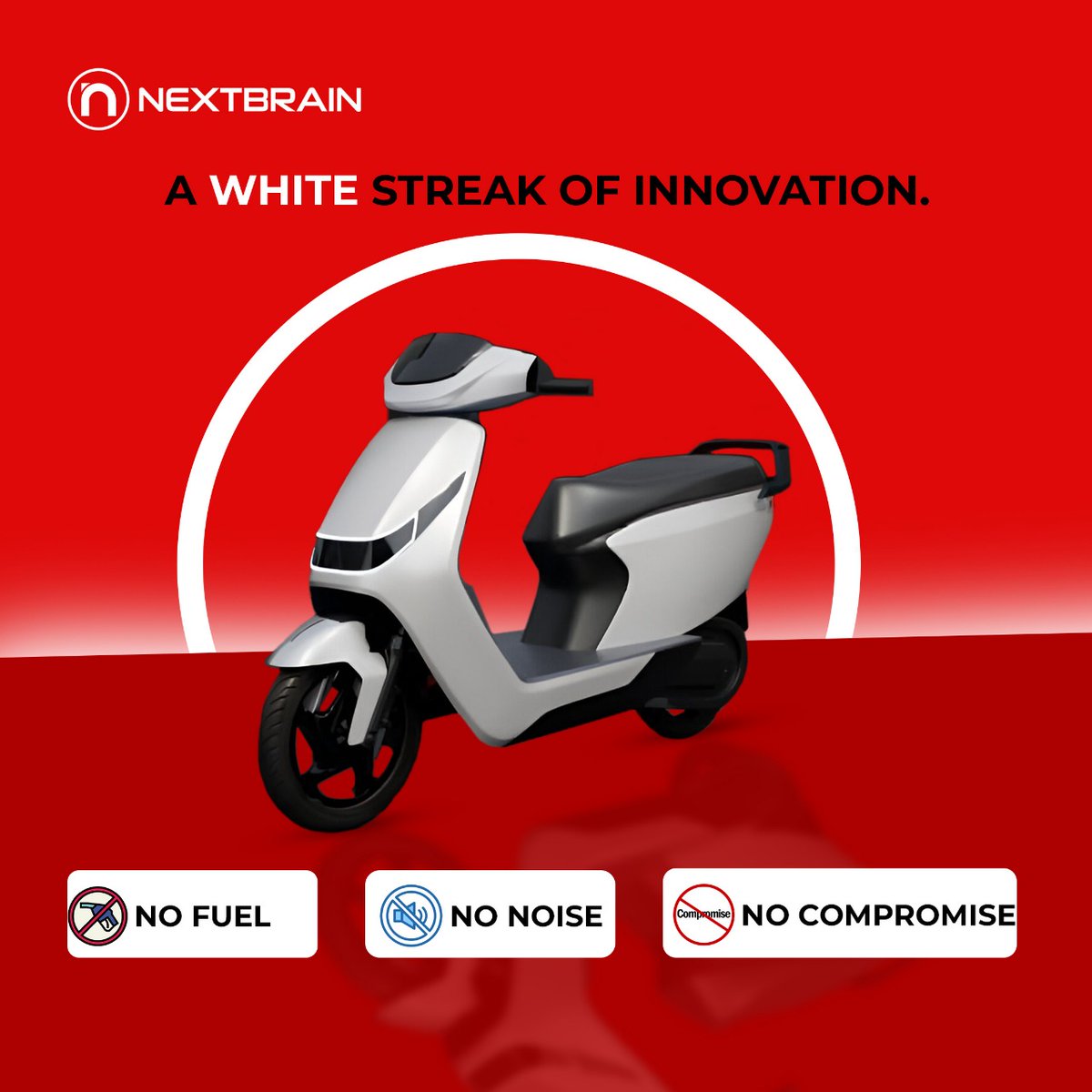 NextbrainEV's tweet photo. A white streak of innovation for the eco-conscious driver. No fuel, no noise—just a smooth and sustainable ride!

#white #purewhite #purepower #bold #bolddesign #advanced #gamechanging #EcoFriendly #escooters #ev #ElectricScooty #electricvehicle #SwitchToElectric #NextbrainEV https://t.co/TSsU6DDsFh