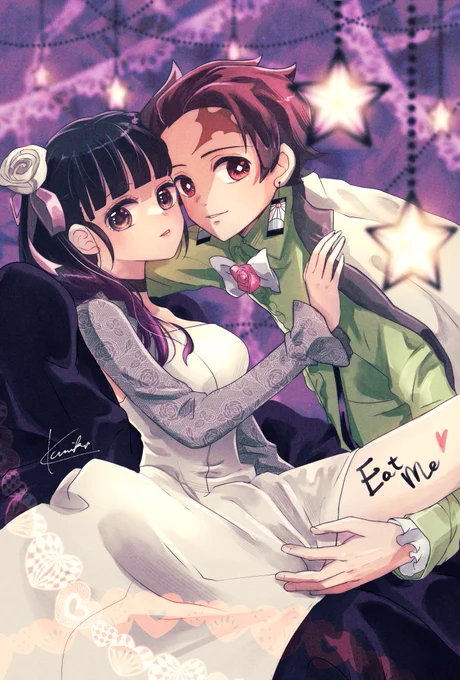 ぐみさん達の炭カナちゃん写真をイラストにさせて頂きましたー!去年のバレンタインホワイトデー大好きだったので、麗しいお二人の姿で見られて大変嬉しかったです!!はーーアダルトな2人が素敵!!素敵なコスプレありがとうございましたーーー!!! 
