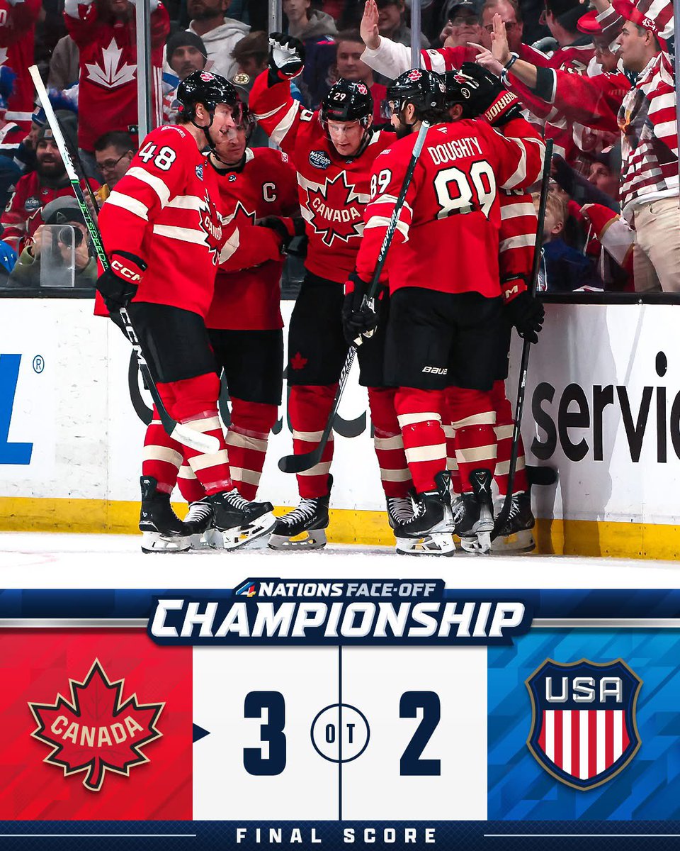 kimghaney's tweet photo. Team Canada 🇨🇦 defeats Team USA! 🇨🇦🇨🇦🇨🇦🇨🇦🏒🏒🏒🏒 #canadasgame https://t.co/M0pKcJOBrG