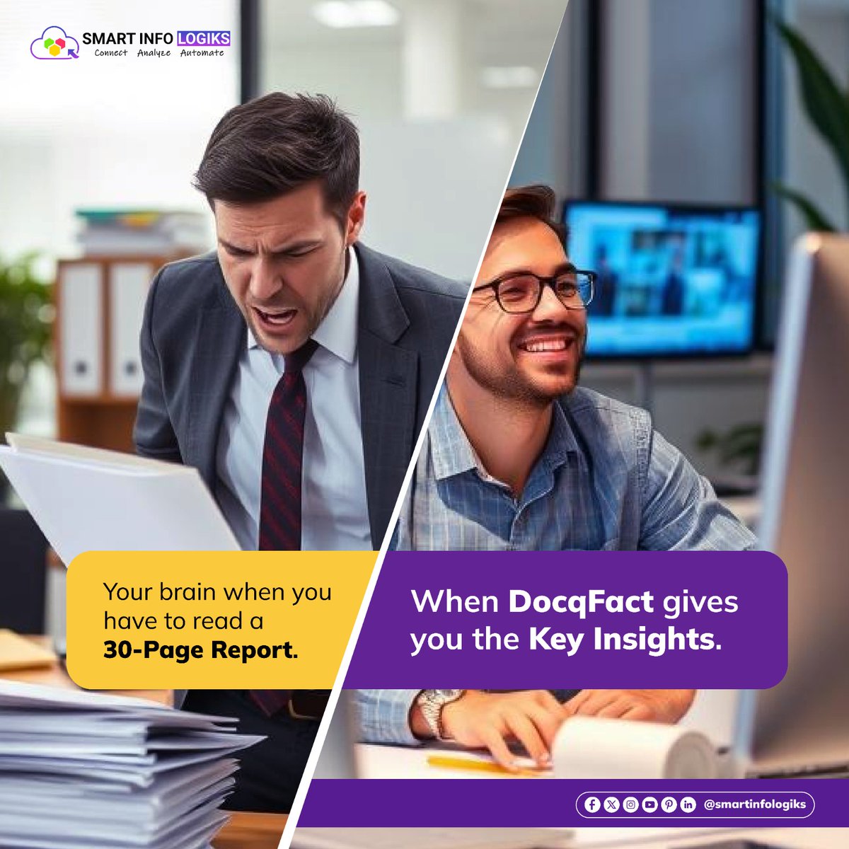 smartinfologiks's tweet image. 🧠Overwhelmed by lengthy reports?
Let’s face it reading through 30 pages can feel like a workout for your brain.

📈From information overload to clarity in seconds!

See How DocQfact simplifies your work: smartinfologiks.com/logiks-ai/docq…

#smartinfologiks #DocQFact #SmartDocumentation