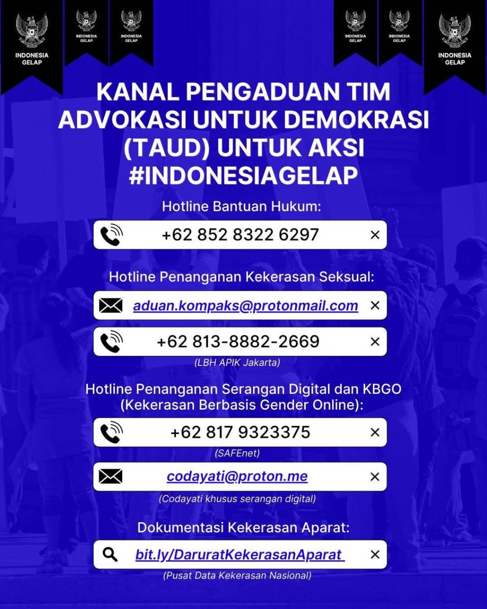 JAGA KAWAN, JANGAN LENGAH!
#IndonesiaGelap