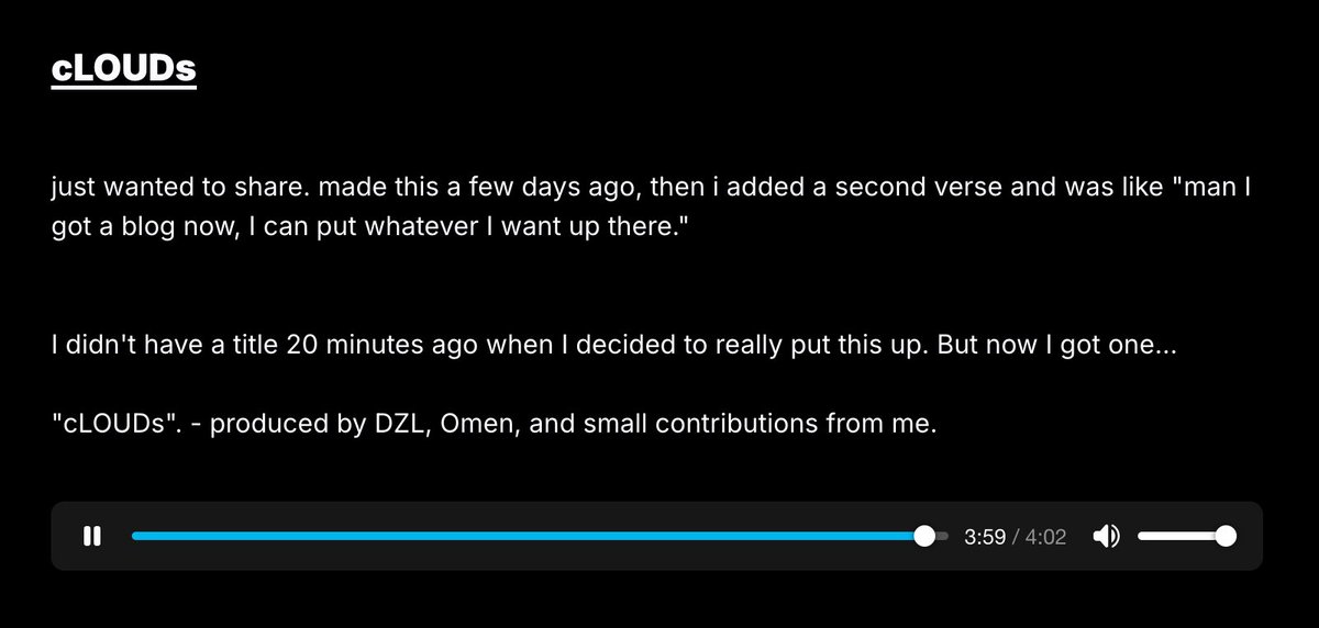 If a lot of people see your creative work all the time, then it’ll be more difficult for you to tinker and experiment.

Reaching a smaller audience used to be a bug, but now it’s a feature.

e.g., <a href="/JColeNC/">J. Cole</a> shipped a new song to his *blog* inevitable.live/algorithm/clou…